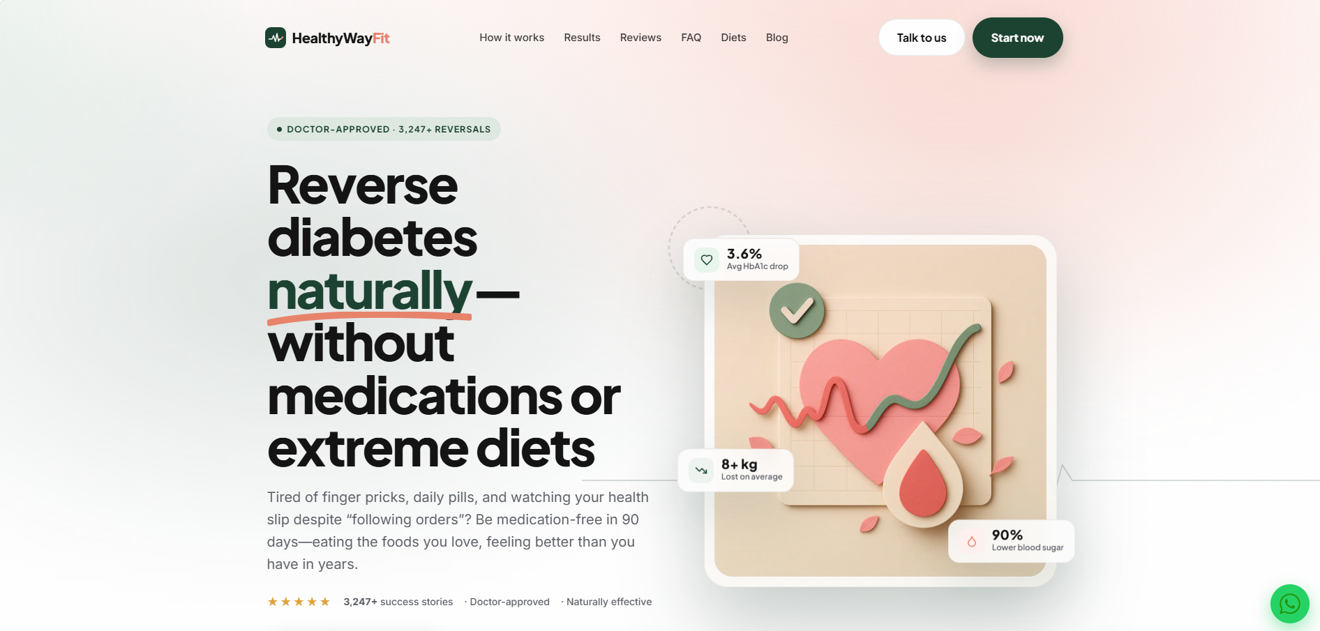 HealthyWayFit diabetes reversal website
